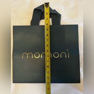 Momonì Green Matte Gift Bag with Gold Logo